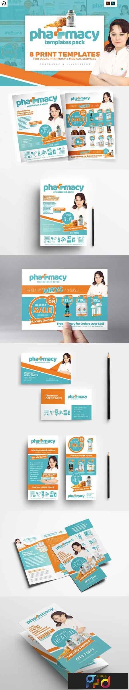 FreePsdVn.com 1815143 TEMPLATE pharmacy templates pack 1883047