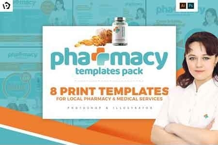 FreePsdVn.com 1815143 TEMPLATE pharmacy templates pack 1883047 cover