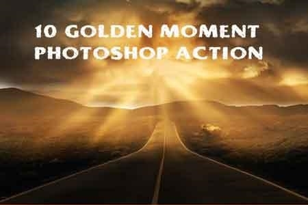 FreePsdVn.com 1815197 PHOTOSHOP 10 golden moments photoshop action 3503779 cover