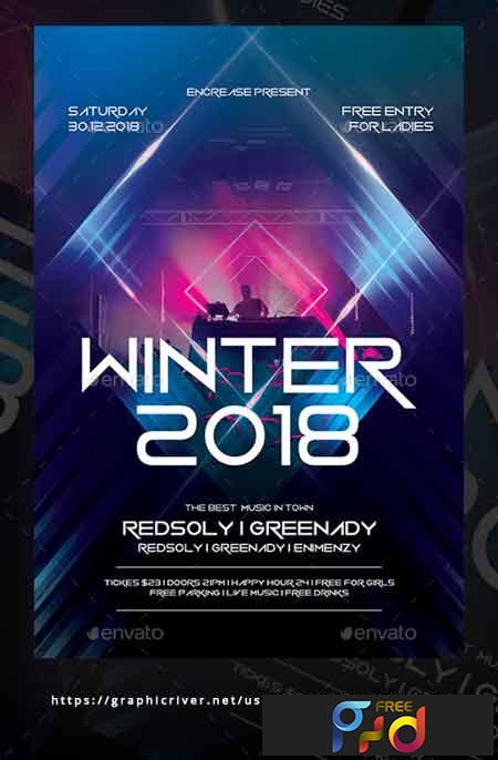 Winter Party Flyer Template 22712667 1