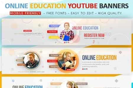 Online Education Youtube Banner 22687076 Freepsdvn