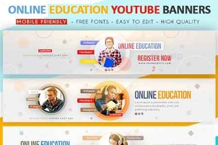 Online Education YouTube Banner 22687076 FreePSDvn