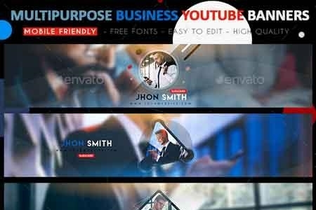 FreePsdVn.com 1816193 TEMPLATE creative business youtube banners 22718632 cover