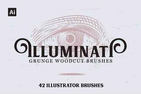 FreePsdVn.com 1817117 PHOTOSHOP illuminati woodcut brushes cover