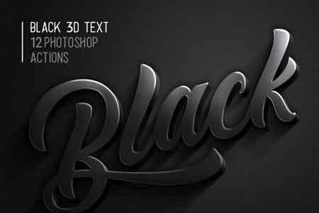3d Black Photoshop Action 22952108 Freepsdvn