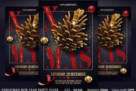 FreePsdVn.com 1817207 TEMPLATE christmas new year party flyer 3506880 cover