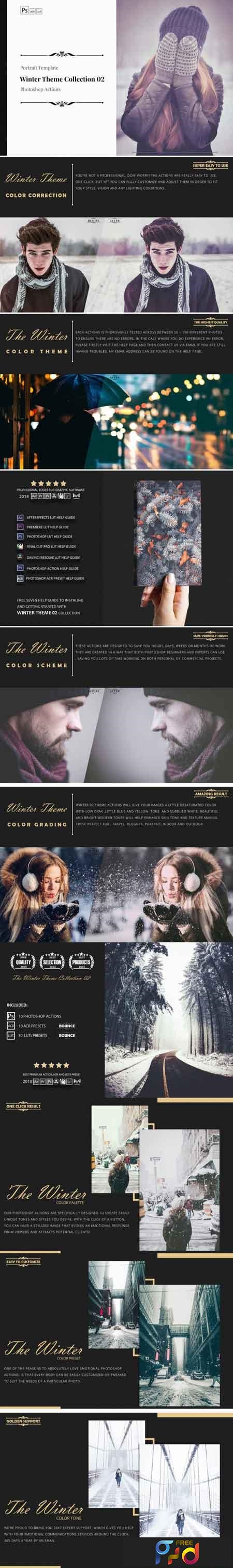 Winter Theme Color Grading Photoshop Actions Collection 02 3513223 1