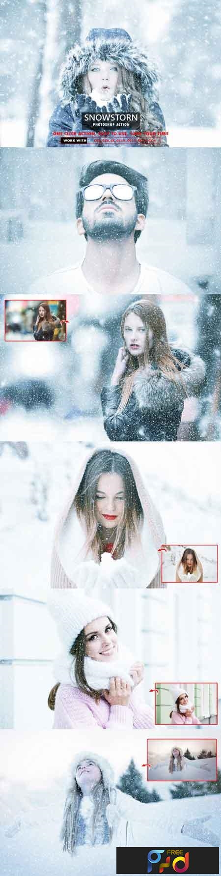 Snowstorm Photoshop Action
