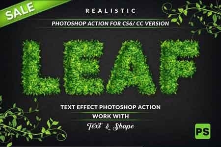 Freepsdvn.com 1901050 Photoshop Leaf Text Effect Photoshop Action 3193889 Cover