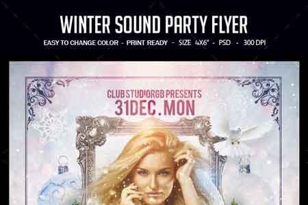 FreePsdVn.com 1901055 TEMPLATE winter sound party flyer 22827157 cover