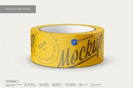 Download Glossy Duct Tape Mockup 3509433 Freepsdvn PSD Mockup Templates