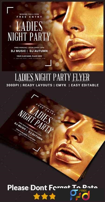 Ladies Night Party Flyer 22871346 1