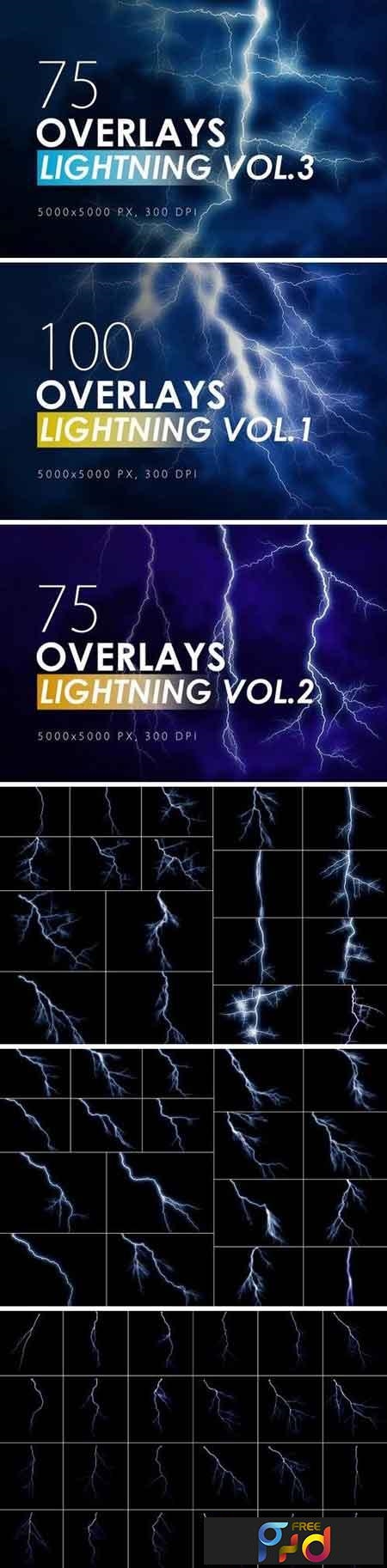 FreePsdVn.com 1901441 STOCK 100 lightning overlays bundle
