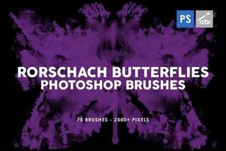 FreePsdVn.com 1901486 PHOTOSHOP 75 rorschach butterflies photoshop brushes m378gg cover