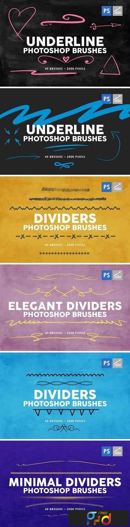 Dividers and Underline Photoshop Stamp