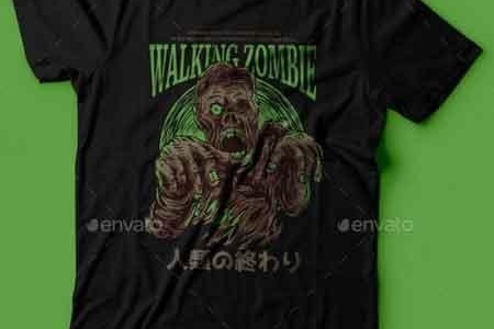 FreePsdVn.com 1901503 VECTOR walking zombie t shirt design 22801465 cover