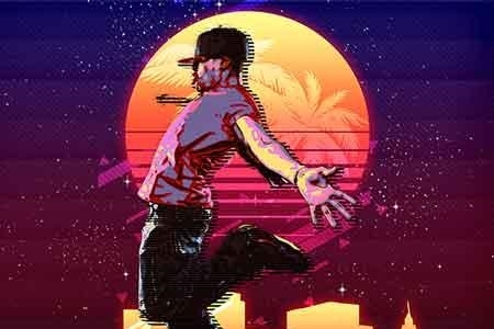 FreePsdVn.com 1901572 PHOTOSHOP animated 80s synthwave poster photoshop action 23109854 cover