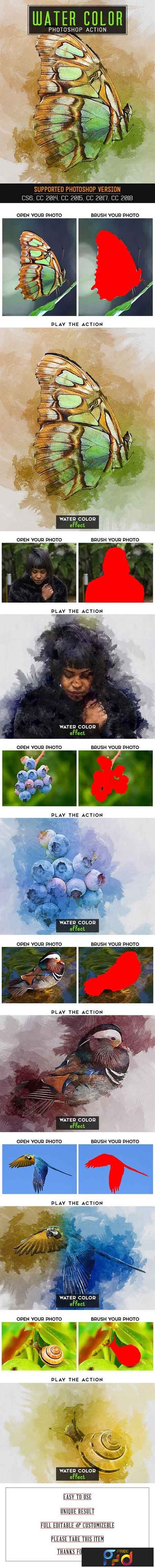 Water Color Photoshop Action