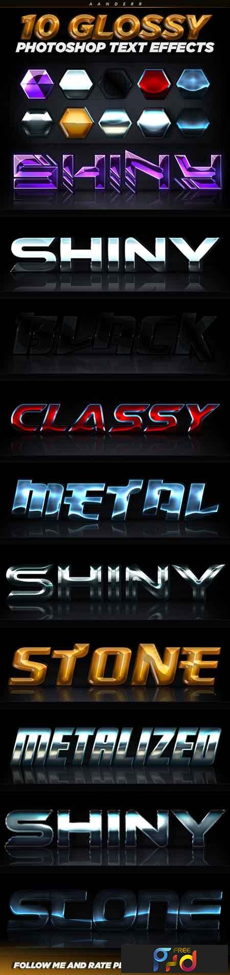 Glossy Photoshop Text Effects