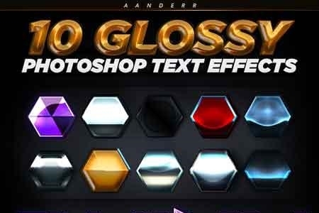 10 Glossy Photoshop Text Effects 22885599 - FreePSDvn