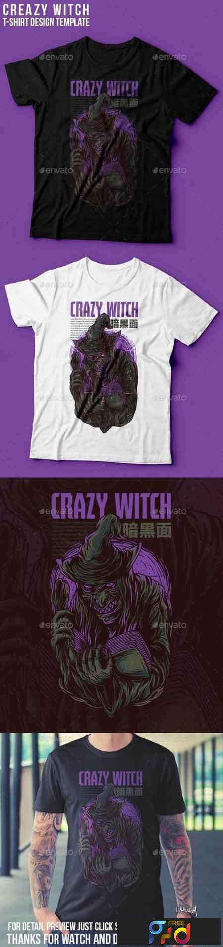 FreePsdVn.com 1902137 VECTOR crazy witch t shirt design 22939377