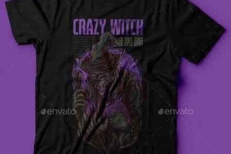 FreePsdVn.com 1902137 VECTOR crazy witch t shirt design 22939377 cover