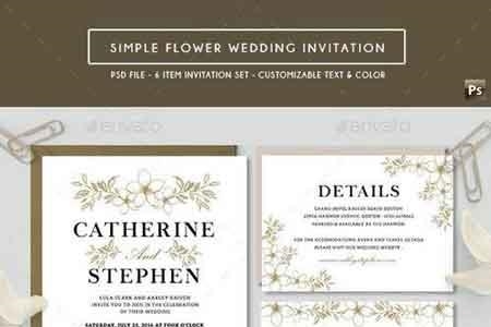 FreePsdVn.com 1902147 TEMPLATE simple flower wedding invitation 17743313 cover