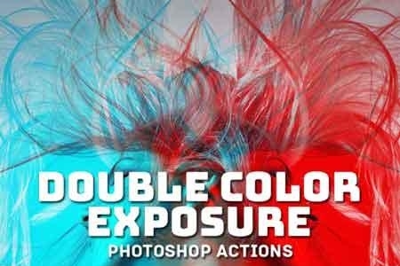 Freepsdvn.com 1902182 Photoshop Double Color Exposure Actions Ver 1 20474909 Cover