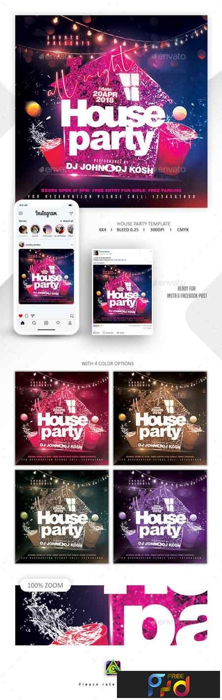 house party flyer background