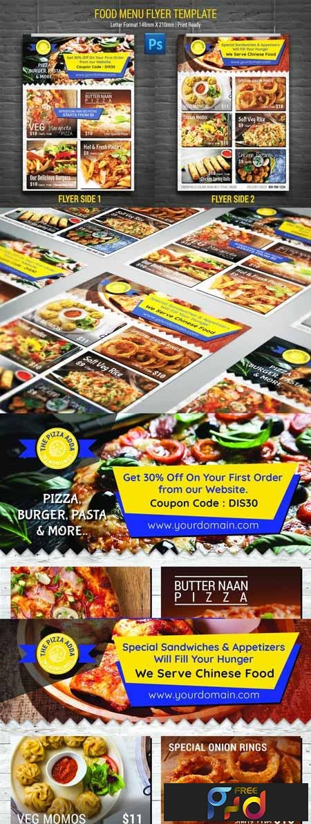 Food Menu Card Flyer Template 3026728 1