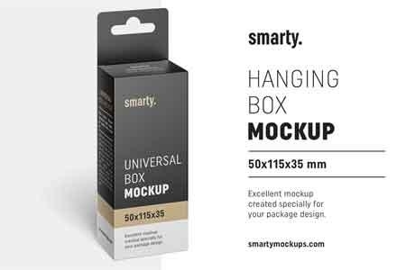 Download Hanging box mockup 50x115x35 mm 3394989 - FreePSDvn