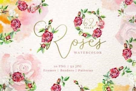 FreePsdVn.com 1903064 STOCK wonderful watercolor red roses png 3437865 cover