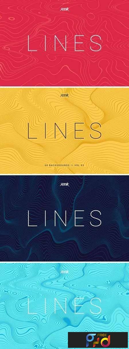 Lines Abstract Wavy Backgrounds Vol. 03 1