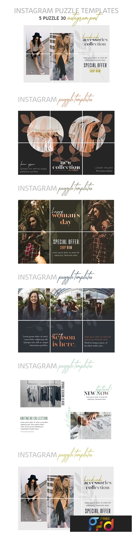 Instagram Puzzle Templates - Fashion 3446314 1