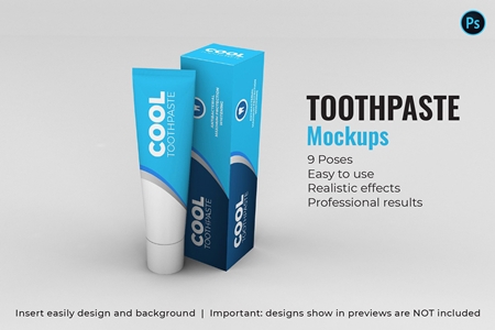 Download Toothpaste Mockups - 9 Poses 3340924 - FreePSDvn