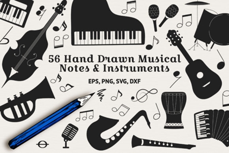 FreePsdVn.com 1904235 VECTOR 56 hand drawn musical instruments music notes 946252 cover
