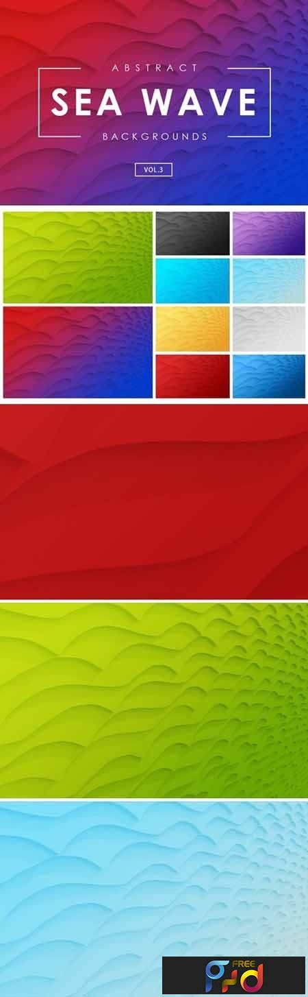Sea Wave Abstract Backgrounds Vol.3 1