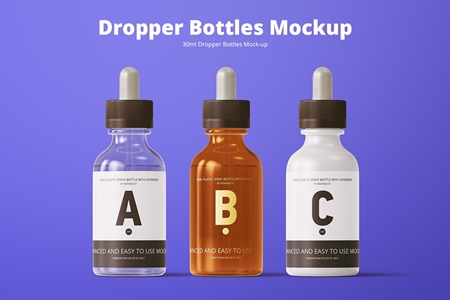 Download 30ml Dropper Bottles Mockup 3734493 Freepsdvn Yellowimages Mockups