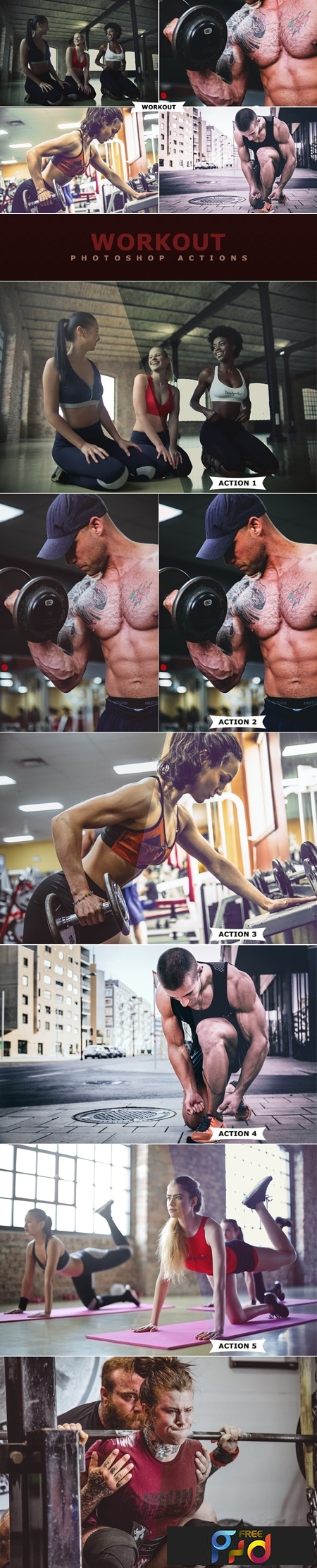 Workout Photoshop Actions