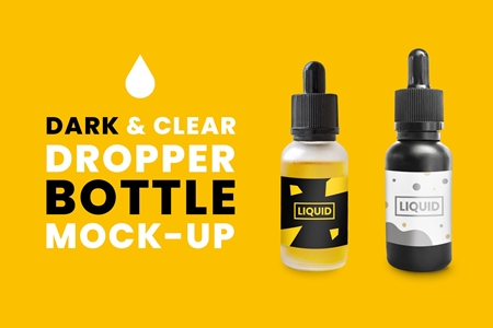 Download Dark Clear Dropper Bottle Mock Up 3481398 Freepsdvn