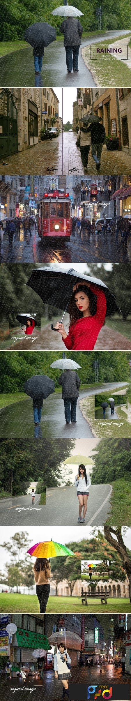 Raining Photoshop Action