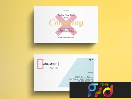 FreePsdVn.com 1906163 TEMPLATE geometric pastel business card layout with gold accent 264617863