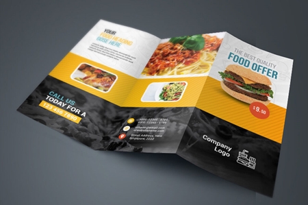 FreePsdVn.com 1906325 VECTOR food and restaurant trifold brochure 3582972 cover