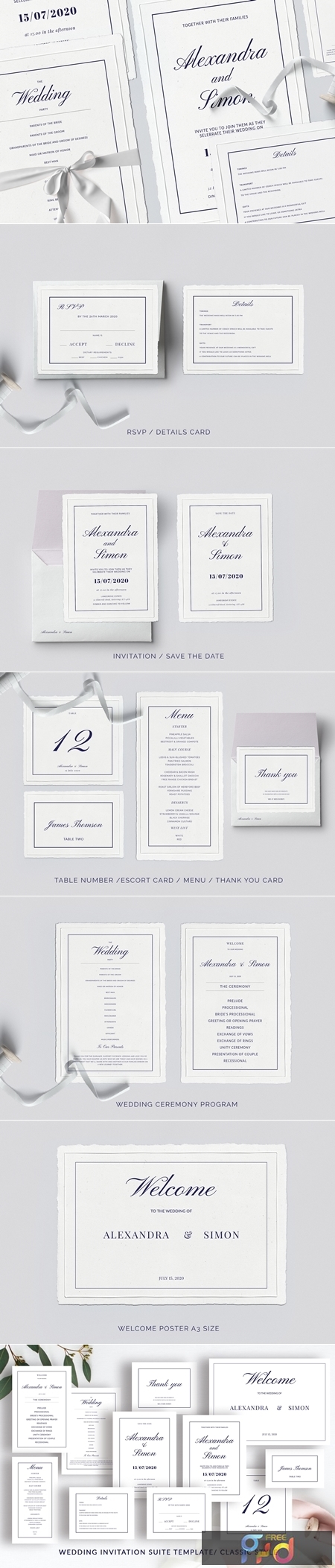 Wedding Template Suite, An Invitation Pack Classic 1