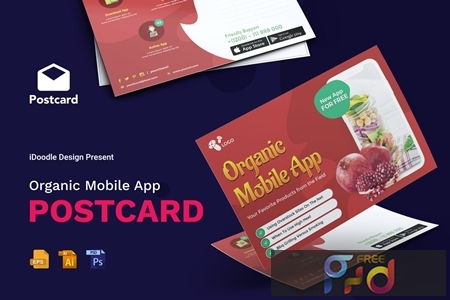 Organic Mobile App Postcard 1