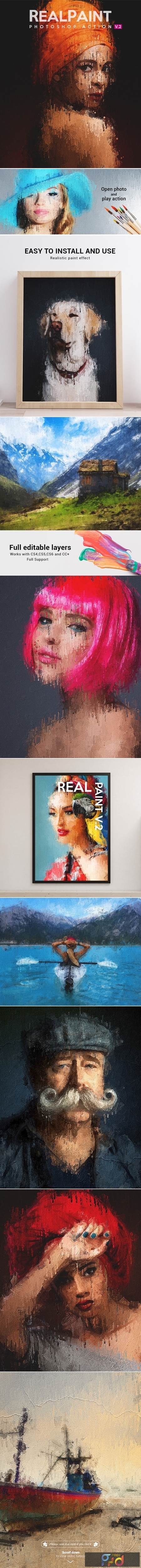 Real Paint V.2   Photoshop Action