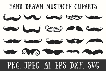FreePsdVn.com 1907102 VECTOR 20 handmade mustache cliparts 3882257 cover
