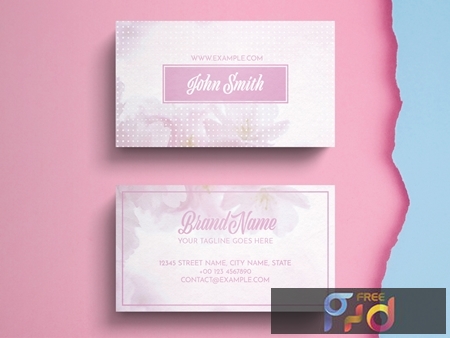 FreePsdVn.com 1907120 TEMPLATE business card layout with pink accents 274315583