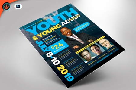 FreePsdVn.com 1907265 TEMPLATE youth young adult conference flyer 1536969 cover