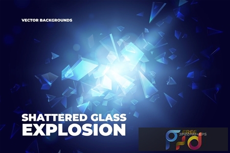 Freepsdvn.com 1907276 Vector Shattered Glass Explosion Backgrounds 4j5cbhv